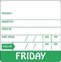 SHELF LIFE LABELLING - FRIDAY