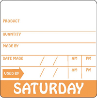 SHELF LIFE LABELLING - SATURDAY