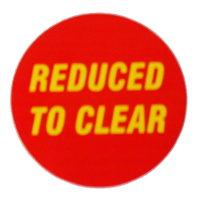 REDUCED TO CLEAR Labels